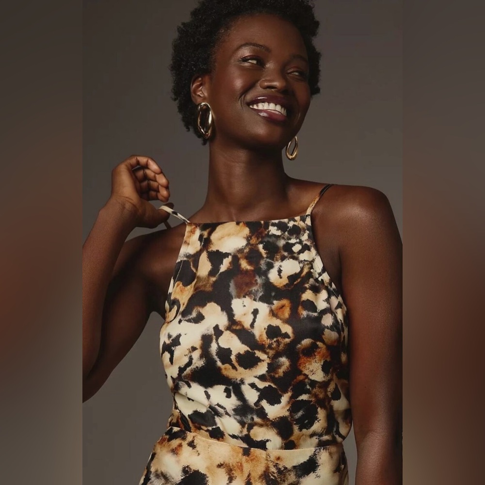 Conditions Apply Brand XSmall High-Neck Midi Slip Dress by Anthropologie